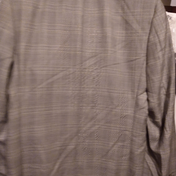 Joseph Abboud single breasted two bottom gray with purple and blue glenplaid